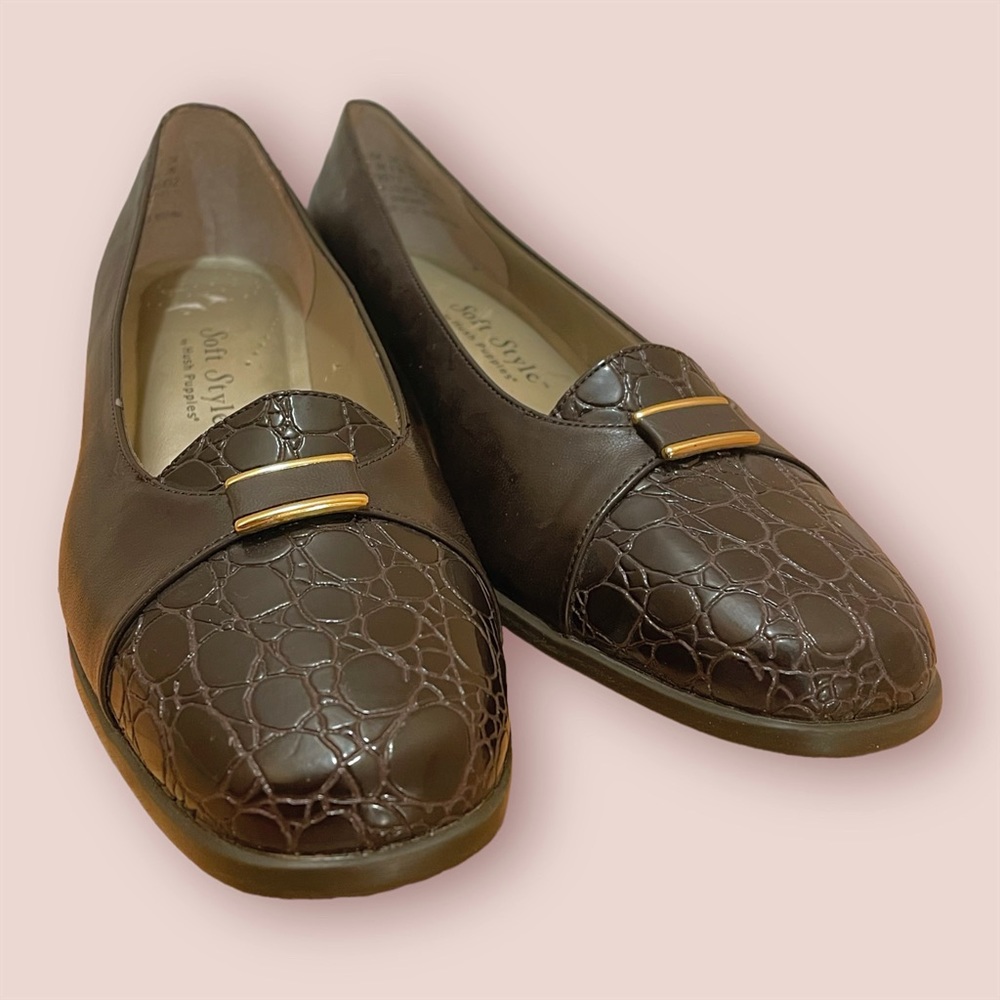 NEW: Soft style by Hush Puppies Brown Padded Leather Shoes